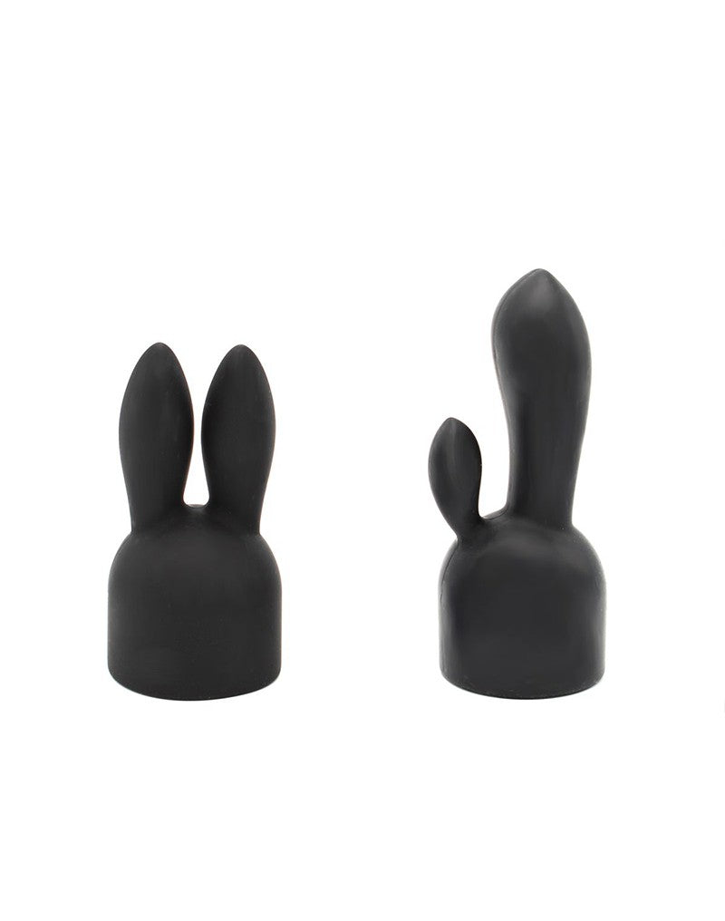 Pixey - Pixey Turbo - Wand Vibrator met 2 Opzetstukken - Zwart