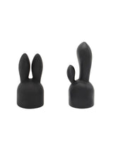 Pixey - Pixey Turbo - Wand Vibrator met 2 Opzetstukken - Zwart