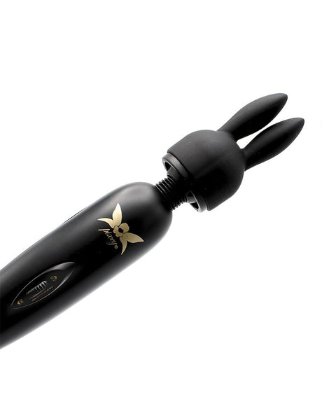 Pixey - Pixey Turbo - Wand Vibrator met 2 Opzetstukken - Zwart