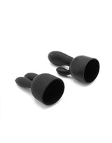 Pixey - Pixey Turbo - Wand Vibrator met 2 Opzetstukken - Zwart