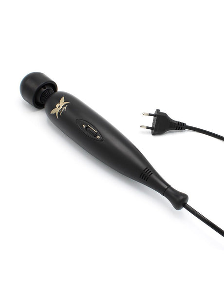 Pixey - Pixey Turbo - Wand Vibrator met 2 Opzetstukken - Zwart