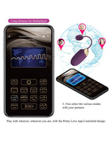 Pretty Love - Abner - Draagbare Vibrator met Appbediening - Paars