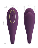 Pretty Love - August - Couple Vibrator met Appbediening - Paars