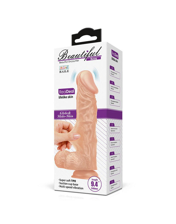 Pretty Love - Buraq - Realistische Vibrerende Dildo 24 cm - Nude