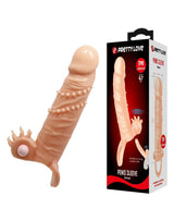 Pretty Love - Connor - Penis Sleeve Vibrator met Clitoris Stimulator - Nude