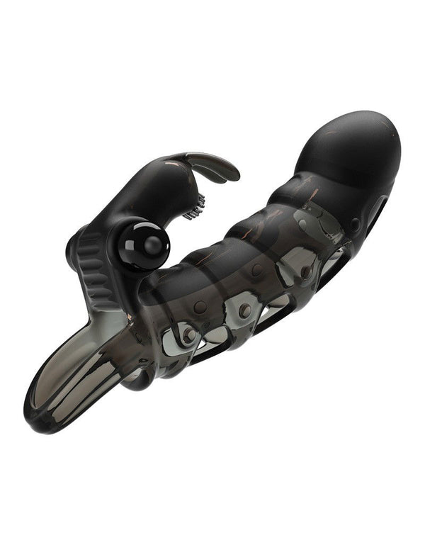 Pretty Love - Cuper - Penis Sleeve + Rabbit Vibrator - Zwart