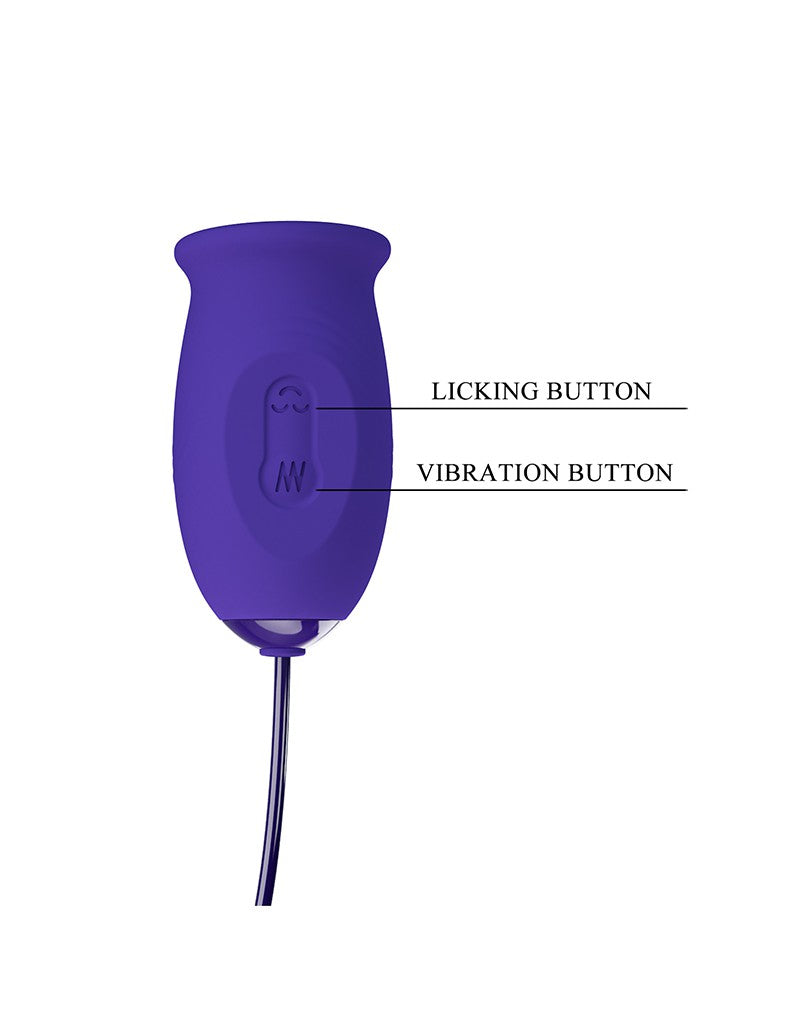Pretty Love - Daisy-Youth - 2 in 1 Clit Likker en Vibrerend Eitje - Paars