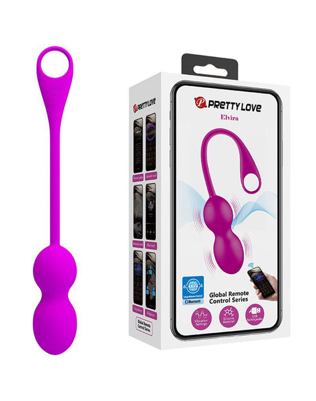 Pretty Love - Elvira - Vibrerende Kegelballetjes met App-bediening - Paars