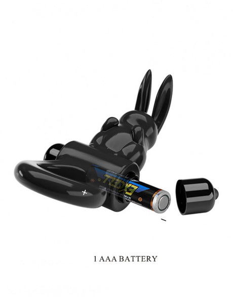 Pretty Love - Exciting Ring - Vibrerende Cockring - Zwart