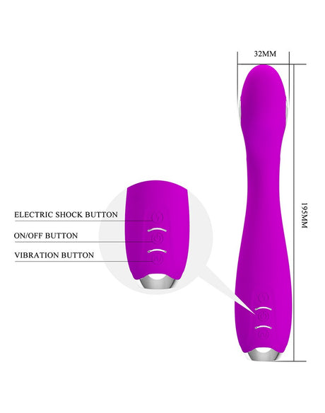 Pretty Love - Hector - G-Spot Elektrische Schok Vibrator met Appbediening - Paars