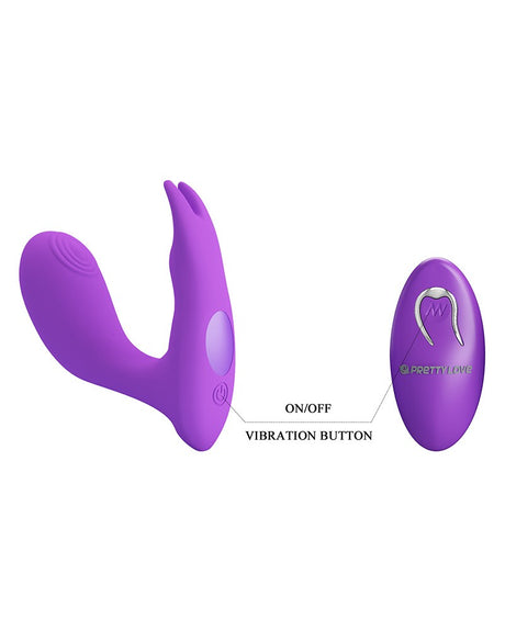 Pretty Love - Idabelle - G-Spot draagbare stotende vibrator met afstandsbediening - Paars