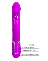 Pretty Love - Kampas - Rabbit Vibrator 3 in 1- Paars