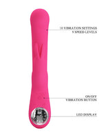 Pretty Love - Lamar - Rabbit Vibrator met Digitaal LED Display - Roze