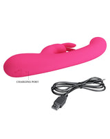 Pretty Love - Lamar - Rabbit Vibrator met Digitaal LED Display - Roze