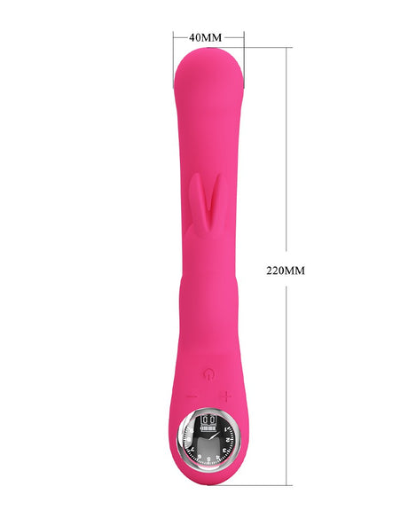 Pretty Love - Lamar - Rabbit Vibrator met Digitaal LED Display - Roze