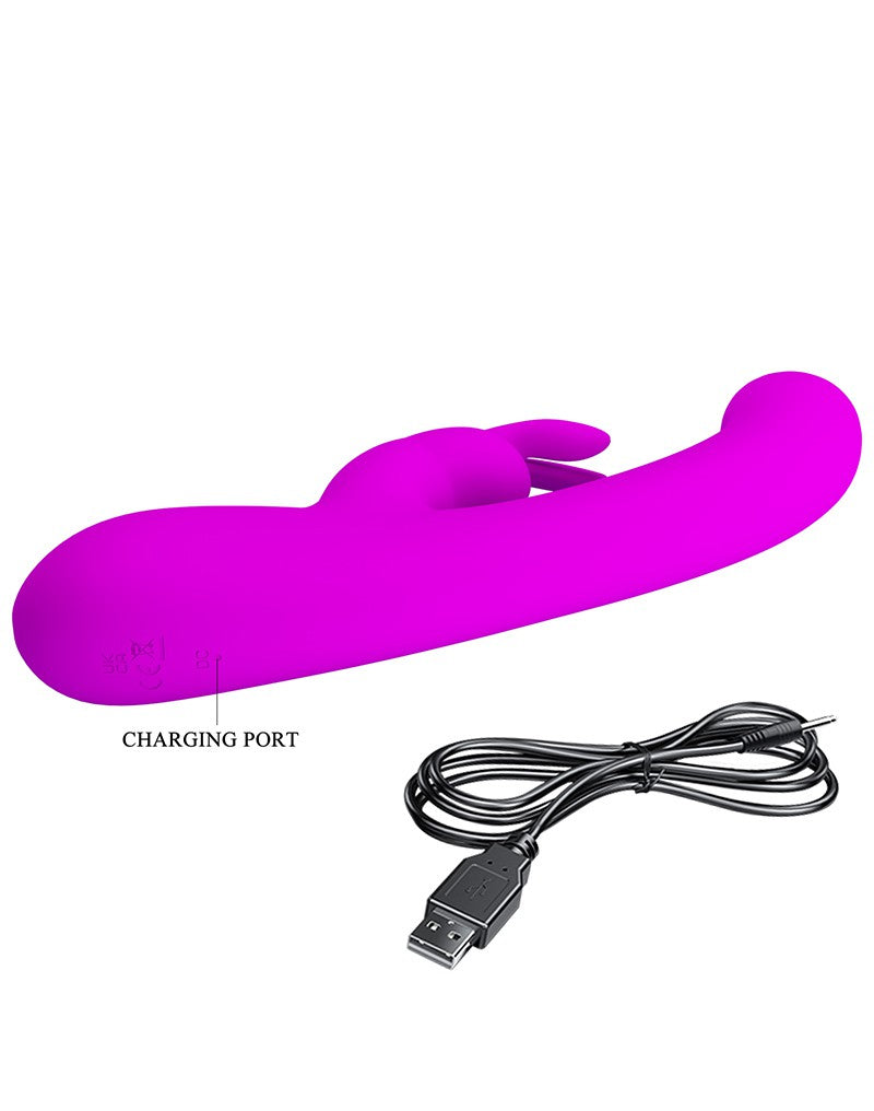 Pretty Love - Lamar - Rabbit Vibrator met Digitaal LED Display - Paars