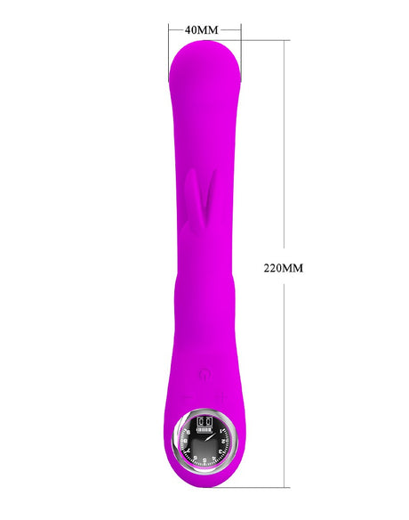 Pretty Love - Lamar - Rabbit Vibrator met Digitaal LED Display - Paars