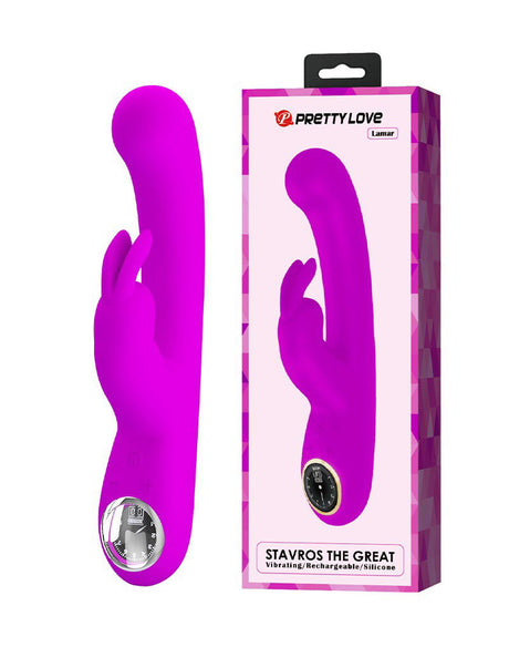 Pretty Love - Lamar - Rabbit Vibrator met Digitaal LED Display - Paars