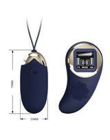 Pretty Love - Mina - Ei-vibrator met afstandsbediening - Donkerblauw