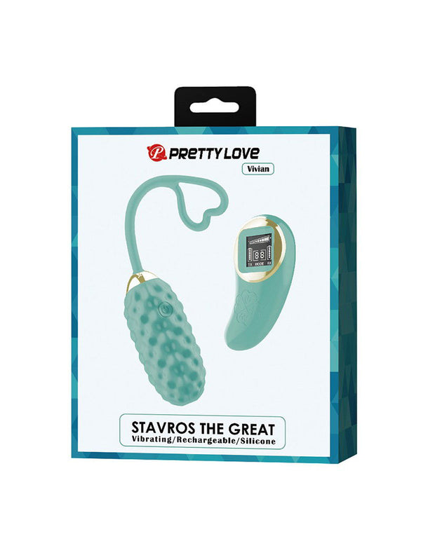 Pretty Love - Vivian - Ei-vibrator met afstandsbediening - Blauw