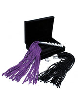 Rimba - 2 Suede zwepen met aluminium handvat