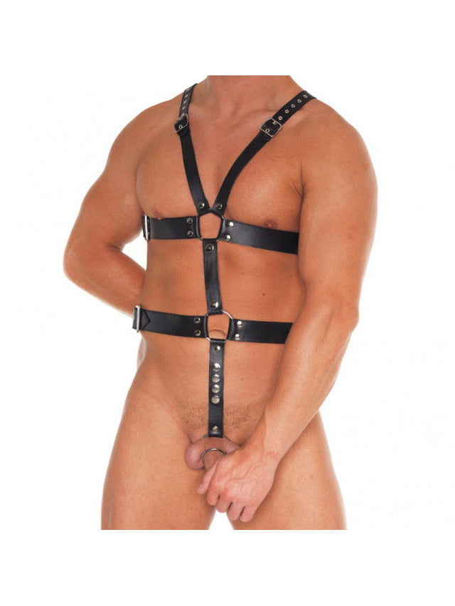 Rimba - luxe Body harnas met cockring Ø 40 en 50 mm