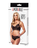 Amorable by Rimba - Bralette met Slip - Zwart