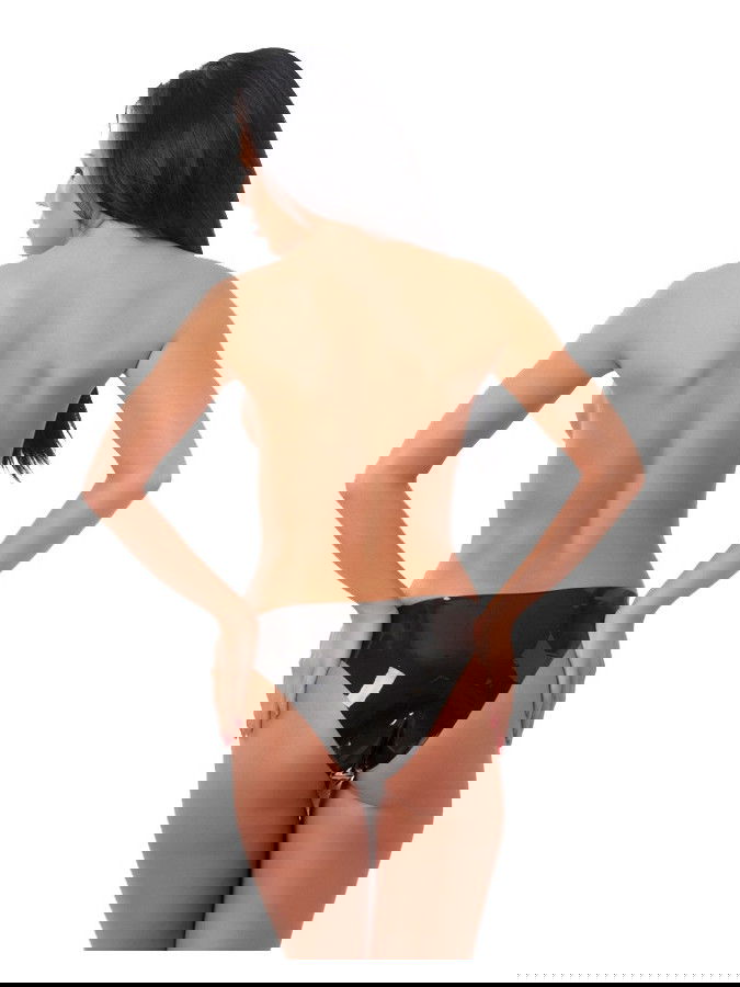 Rimba - Dames slip met dildo binnen in- (12 x 3.5 cm) & buiten (14 x 4 cm)