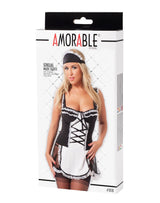 Amorable by Rimba - Dienster Uniform (5 delig) - Zwart / Wit