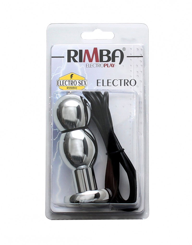 Rimba Electro Sex Dildo dubbele kogel, bi-polair (100 mm)