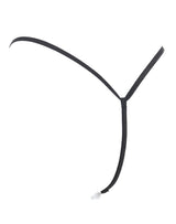 Amorable by Rimba - G-string met parels - One Size - Zwart