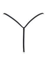 Amorable by Rimba - G-string met parels - One Size - Zwart