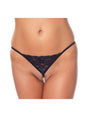 Amorable by Rimba - G-string met parels - One Size - Zwart