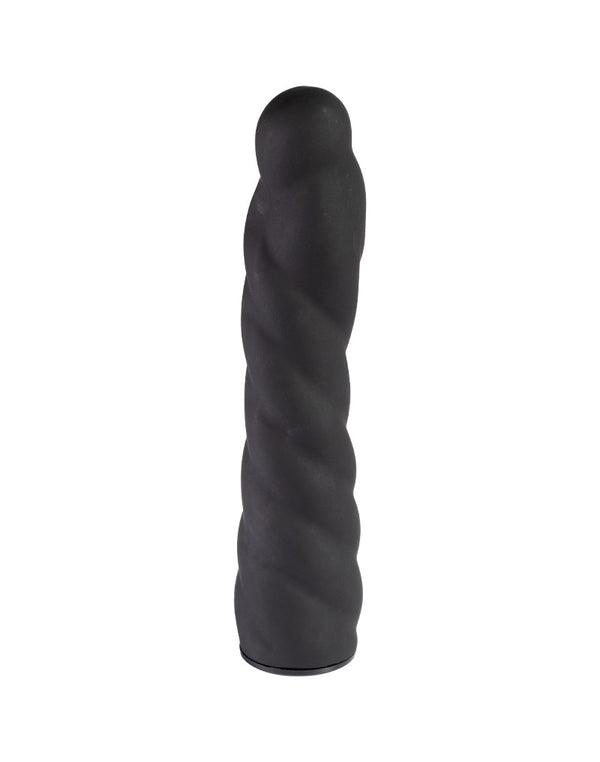 Rimba Latex Play - Verwisselbare Dildo voor Strap-on - Zwart