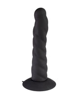 Rimba Latex Play - Verwisselbare Dildo voor Strap-on met Zuignap - Zwart
