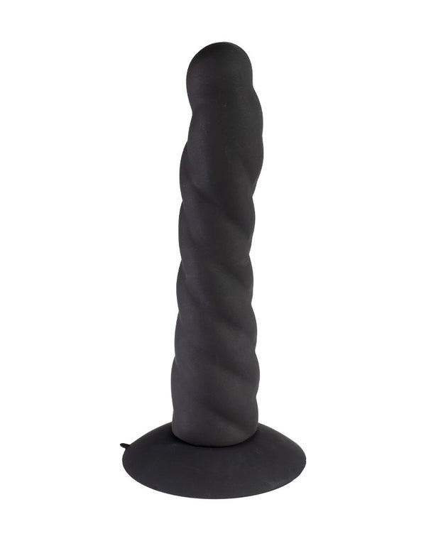 Rimba Latex Play - Verwisselbare Dildo voor Strap-on met Zuignap - Zwart