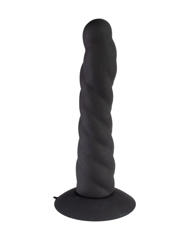 Rimba Latex Play - Verwisselbare Dildo voor Strap-on met Zuignap - Zwart