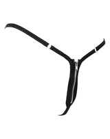 Amorable by Rimba - Mini G-string met Ritssluiting - One Size - Zwart