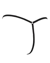 Amorable by Rimba - Mini G-string met Ritssluiting - One Size - Zwart