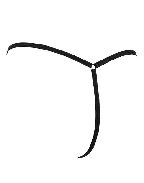 Amorable by Rimba - Mini G-string met Ritssluiting - One Size - Zwart