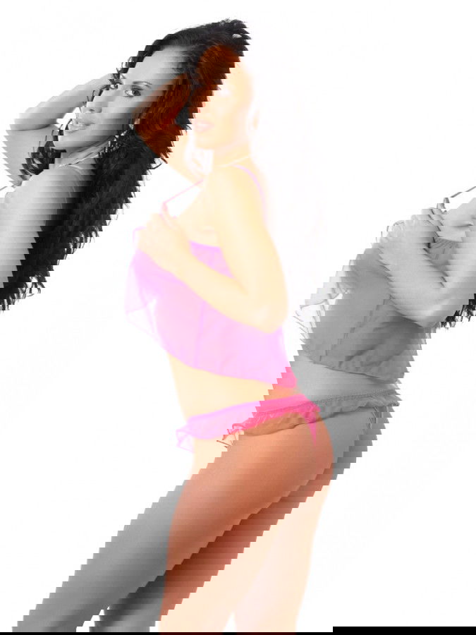 Amorable by Rimba - Babydoll met string - One Size - Roze