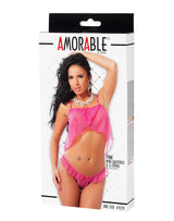 Amorable by Rimba - Babydoll met string - One Size - Roze