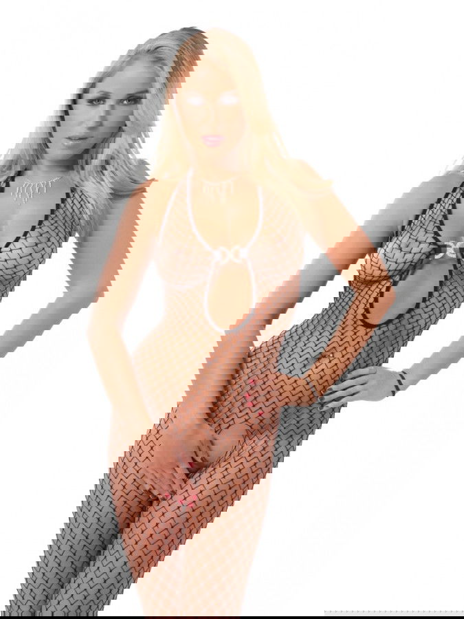 Rimba - Open Catsuit met strass