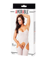 Amorable by Rimba - Catsuit met Open Kruis - One Size - Wit