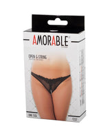Amorable by Rimba - Open String met parels - One Size - Zwart