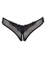 Amorable by Rimba - Open String met parels - One Size - Zwart