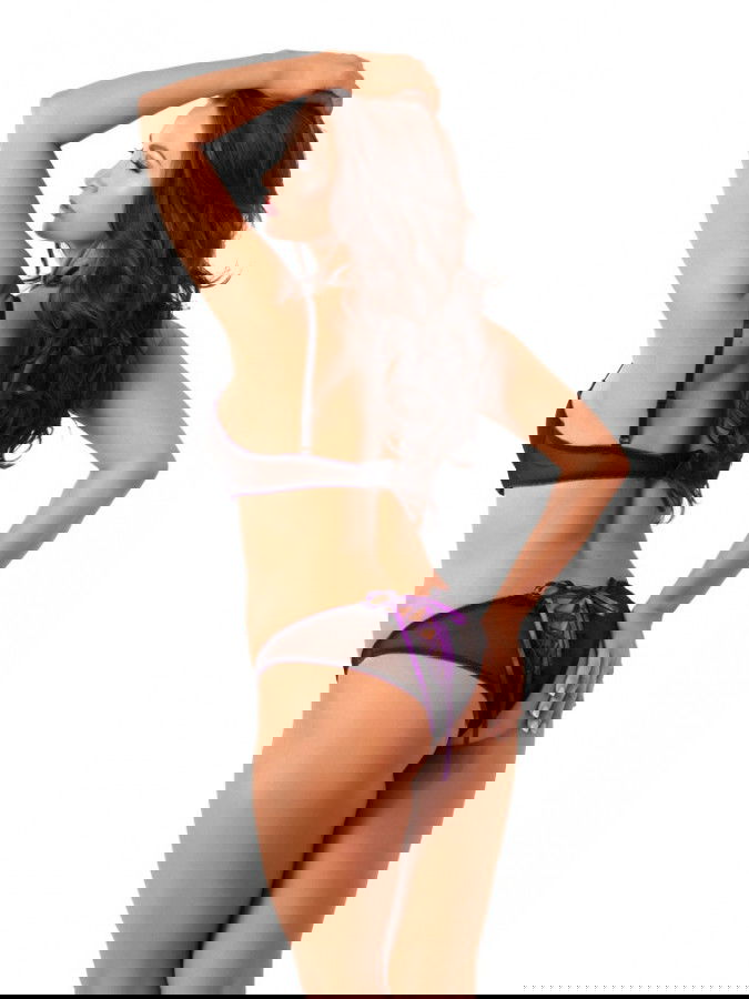 Amorable by Rimba - Playsuit - One Size - Zwart / Paars