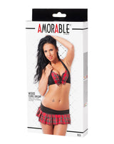 Amorable by Rimba - School Uniform (2 delig) - Zwart / Rood