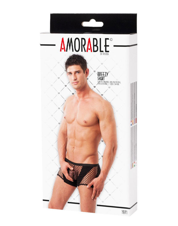 Amorable by Rimba - Boxershort met visnet   - Zwart