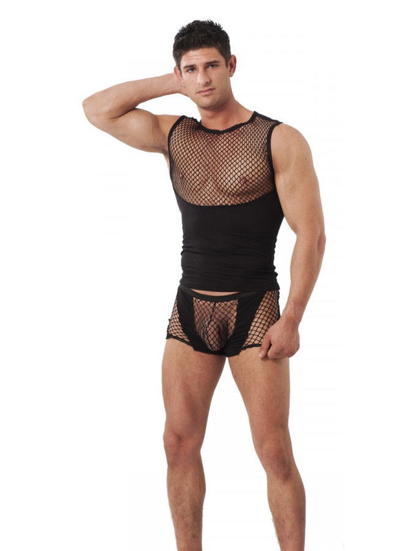 Amorable by Rimba - Boxershort met visnet - Zwart
